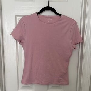 Abercrombie & Fitch pink Short Sleeve double lined Tee